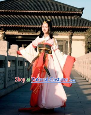 Chinese Traditional Cosplay Tang Dynasty Princess Costumes Ancient Female Swordsman Hanfu Dress for Women