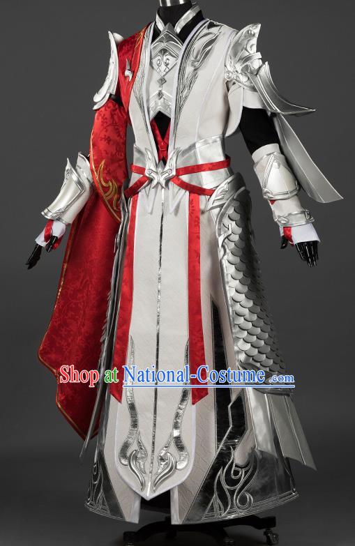 Chinese Traditional Cosplay General King Armor Costumes Ancient Swordsman Clothing for Men