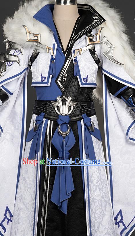 Chinese Traditional Cosplay King Costumes Ancient Swordsman Young Knight Clothing for Men