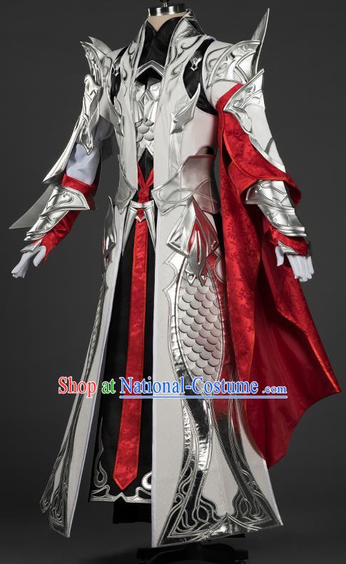 Chinese Traditional Cosplay General King Costumes Ancient Swordsman Young Knight Clothing for Men