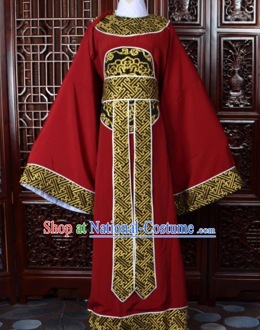 Chinese Traditional Beijing Opera Niche Red Costumes Peking Opera Scholar Clothing for Men