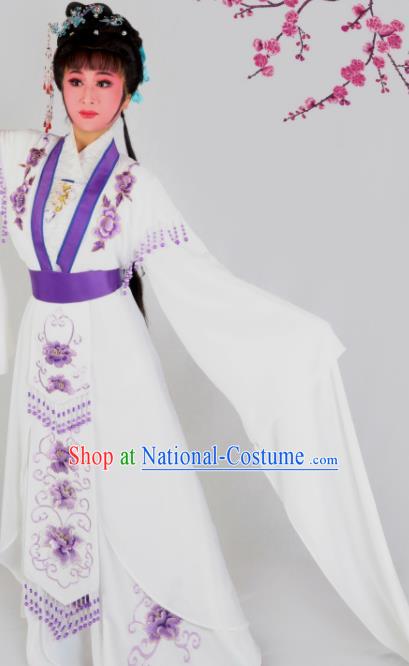 Chinese Traditional Beijing Opera Diva White Dress Peking Opera Princess Costumes for Women