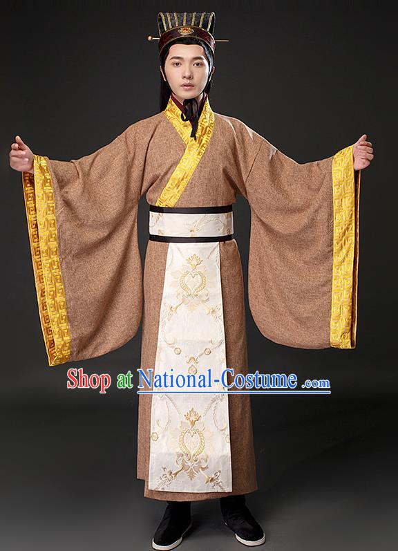 Chinese Ancient Royal Prince Clothing Traditional Han Dynasty Scholar Costumes for Men