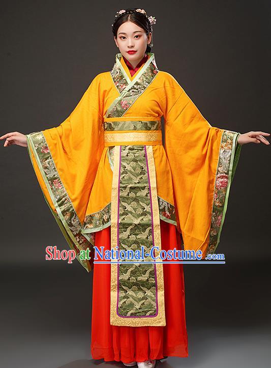 Chinese Traditional Spring and Autumn Period Court Queen Xi Shi Dress Ancient Empress Costumes for Women