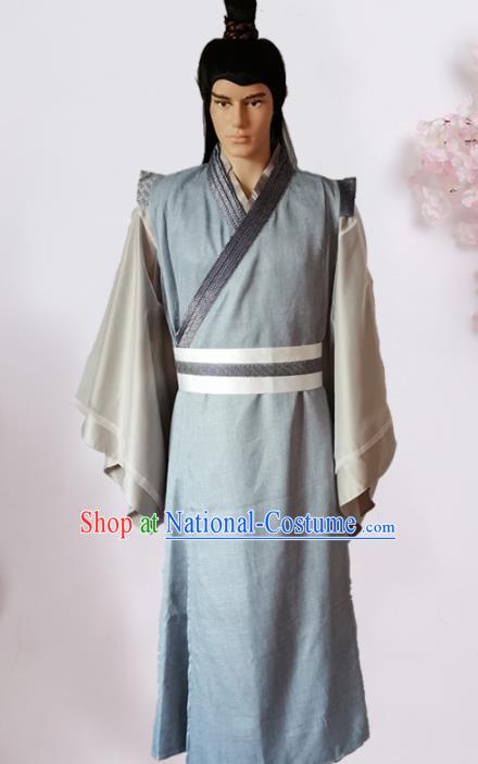 Chinese Ancient Song Dynasty Civilian Hanfu Clothing Traditional Ancient Poor Scholar Costumes for Men