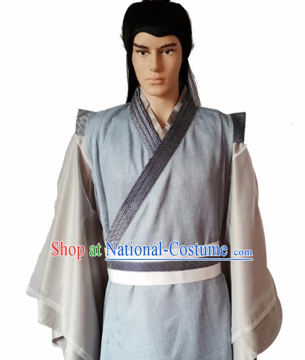 Chinese Ancient Song Dynasty Civilian Hanfu Clothing Traditional Ancient Poor Scholar Costumes for Men