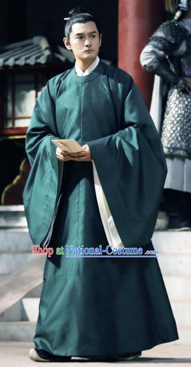 Traditional Chinese Song Dynasty Scholar Xu Changnian Clothing Ancient Drama Royal Nirvana Academy Costume for Men