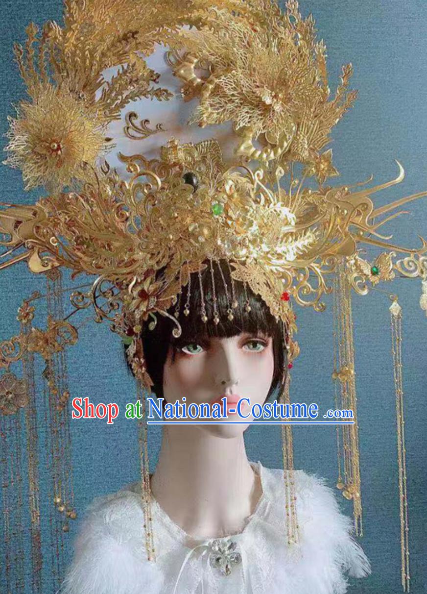 Top Royal Hair Ornaments Chinese Ancient Queen Hairstyle Hair Jewelry Hair Pieces