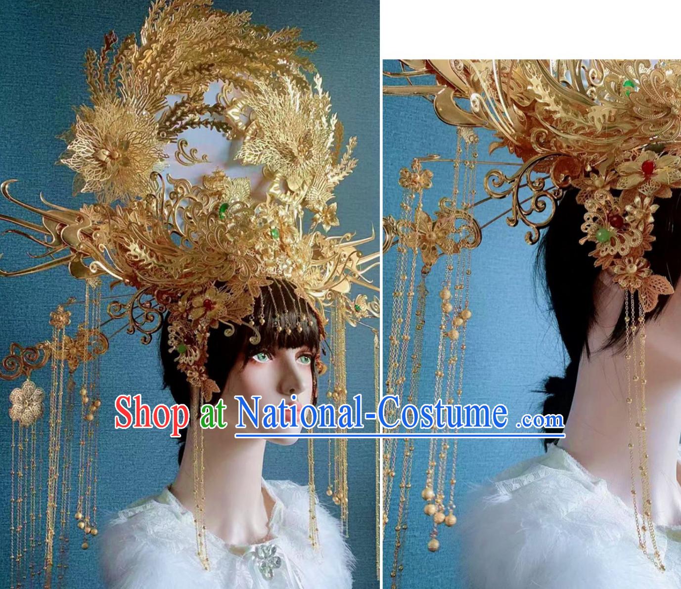 Top Royal Hair Ornaments Chinese Ancient Queen Hairstyle Hair Jewelry Hair Pieces