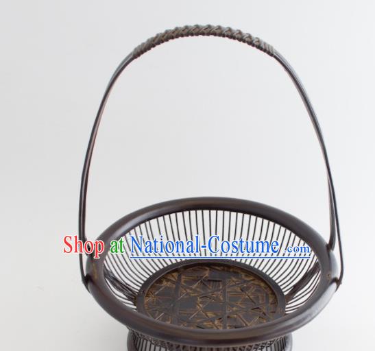 Chinese Handmade Bamboo Weaving Basket Traditional Cabas