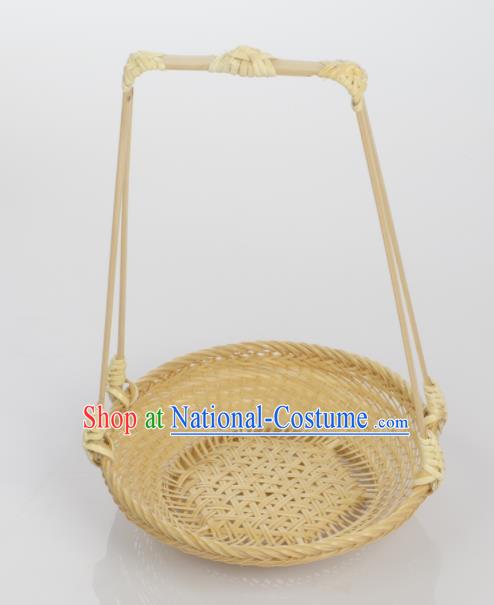 Chinese Handmade Bamboo Weaving Basket Traditional Crate