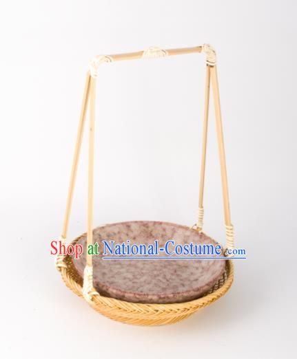 Chinese Handmade Bamboo Weaving Basket Traditional Crate