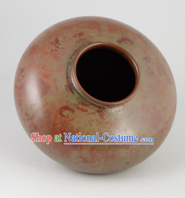 Chinese Handmade Copper Vase Traditional Bronze Craft Decoration