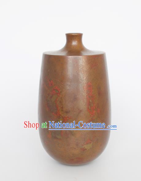 Chinese Handmade Bronze Vase Traditional Copper Craft Decoration