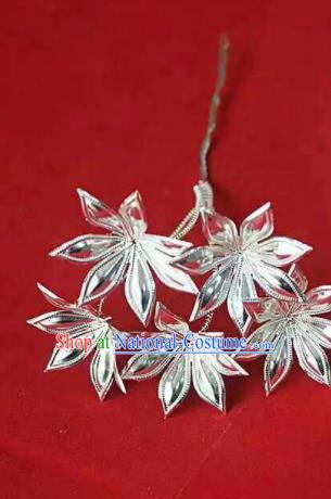 Chinese Traditional Handmade Miao Nationality Silver Hairpins Ethnic Wedding Hair Accessories for Women