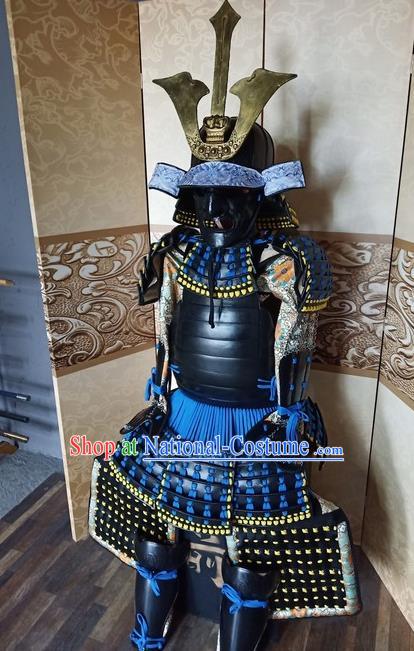 Japanese Handmade Traditional Samurai Body Armor and Helmet Ancient Warrior Costumes for Men