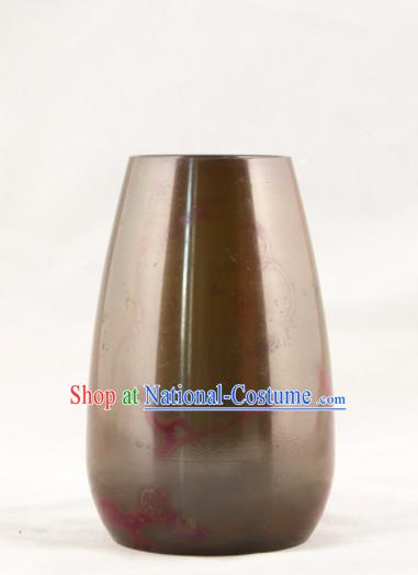 Chinese Handmade Bronze Vase Traditional Red Copper Craft Decoration