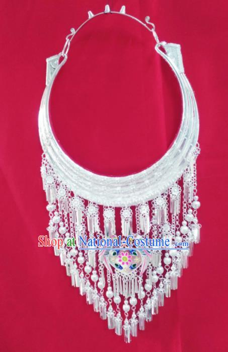 Chinese Handmade Traditional Miao Nationality Necklace Ethnic Wedding Bride Accessories for Women