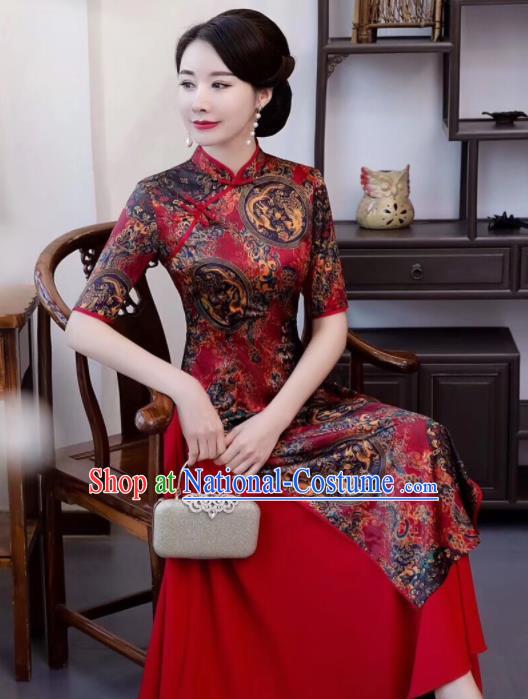 Chinese Traditional Qipao Dress Cheongsam National Costumes for Women