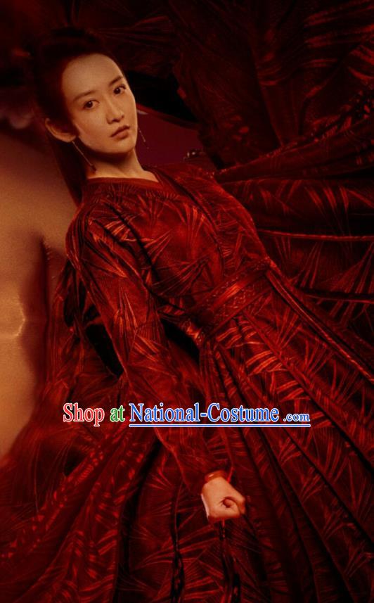 Chinese Ancient Female Knight Su Shunqing Dress Drama Novoland Eagle Flag Wang Ou Replica Costumes for Women