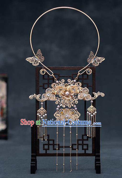 Chinese Handmade Traditional Bride Tassel Necklet Wedding Accessories for Women