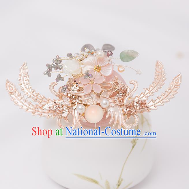 Top Chinese Traditional Shell Hair Clip Handmade Hanfu Tassel Hairpins Hair Accessories for Women