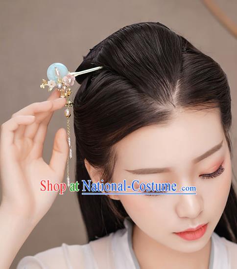 Top Chinese Traditional Pearls Tassel Hair Clip Handmade Hanfu Hairpins Hair Accessories for Women