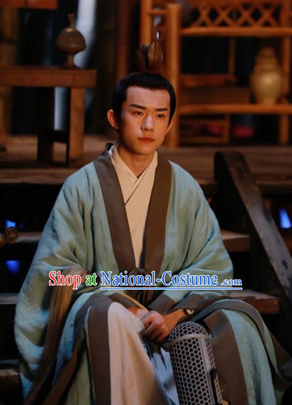 Chinese Ancient Tang Dynasty Taoist Priest Li Bi Drama the Longest Day in Chang An Jackson Yee Replica Costumes and Headpiece for Men