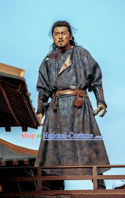 Chinese Ancient Tang Dynasty Hero Swordsman Zhang Xiaojing Drama the Longest Day in Chang An Lei Jiayin Replica Costumes Complete Set