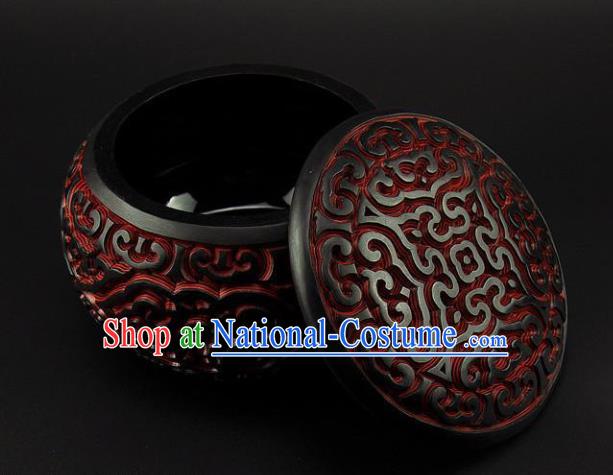 Traditional Chinese Handmade Lacquerware Carving I go Box Craft