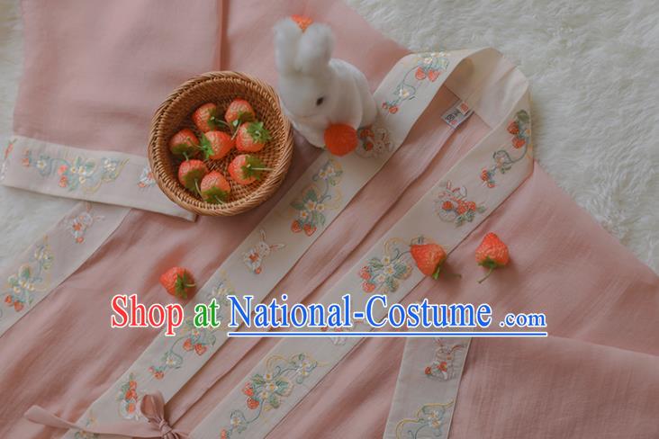 Chinese Ancient Village Girl Garment Song Dynasty Young Lady Dress Traditional BeiZi Top and Skirt Hanfu Costumes Complete Set