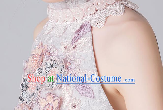 Professional Stage Show Compere Veil Bubble Dress Birthday Costume Children Top Grade Flower Girls Short Full Dress