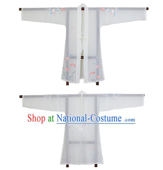 Chinese Ancient Female Civilian Costumes Traditional Hanfu Song Dynasty Apparels BeiZi Top And Pants Full Set