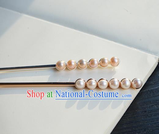 Chinese Classical Ming Dynasty Hair Clip Hair Accessories Handmade Ancient Hanfu Pearls Hairpin for Women