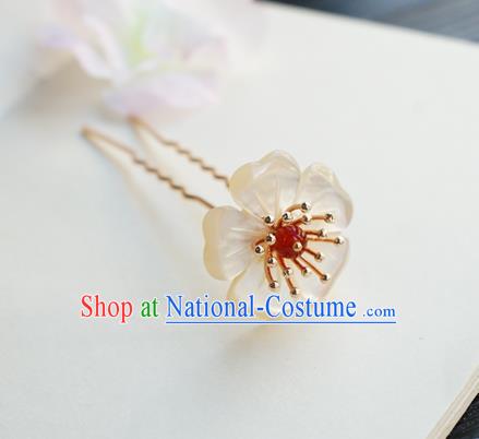 Chinese Classical Flower Hair Clip Hair Accessories Handmade Ancient Hanfu Shell Plum Hairpin for Women