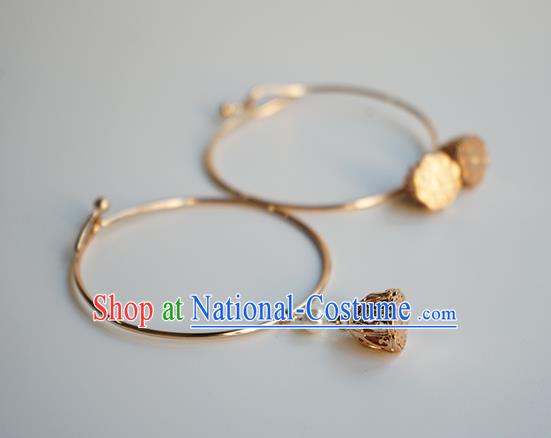 Chinese Classical Lotus Seedpod Bracelet Jewelry Accessories Ancient Hanfu Golden Bangle