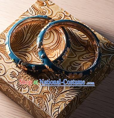 Chinese Classical Hanfu Enamel Bracelet Accessories Ancient Princess Bangle