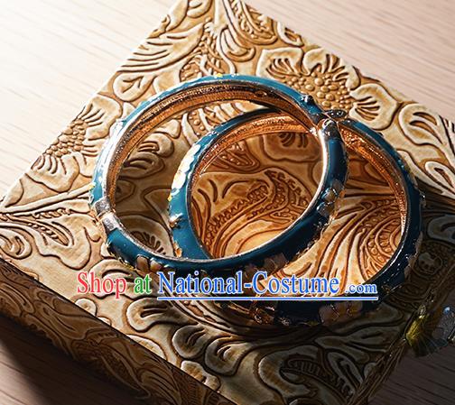 Chinese Classical Hanfu Enamel Bracelet Accessories Ancient Princess Bangle