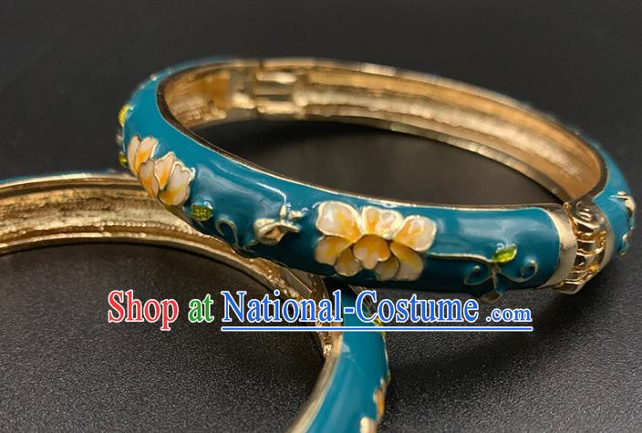 Chinese Classical Hanfu Enamel Bracelet Accessories Ancient Princess Bangle