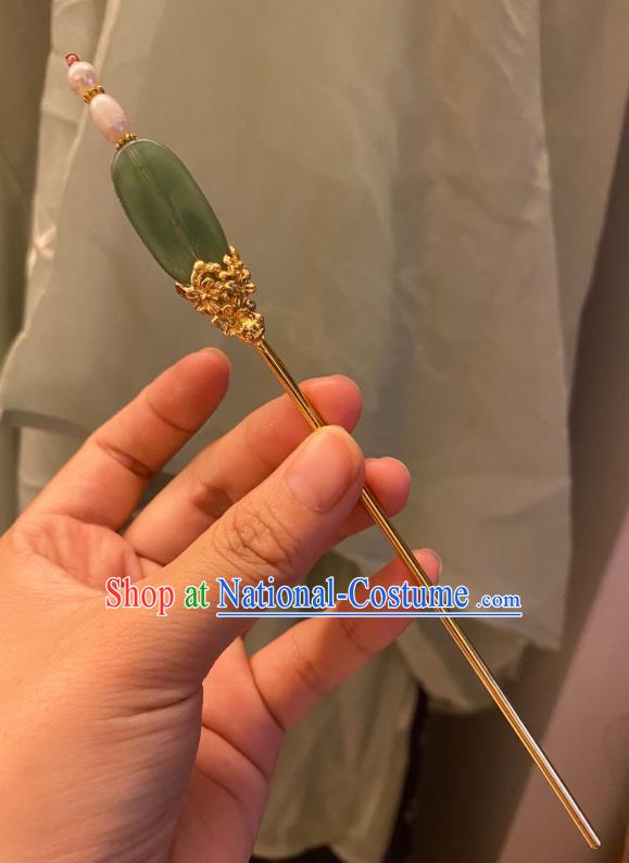 Chinese Ancient Court Empress Hairpin Handmade Hanfu Hair Accessories Pearls Hair Clip