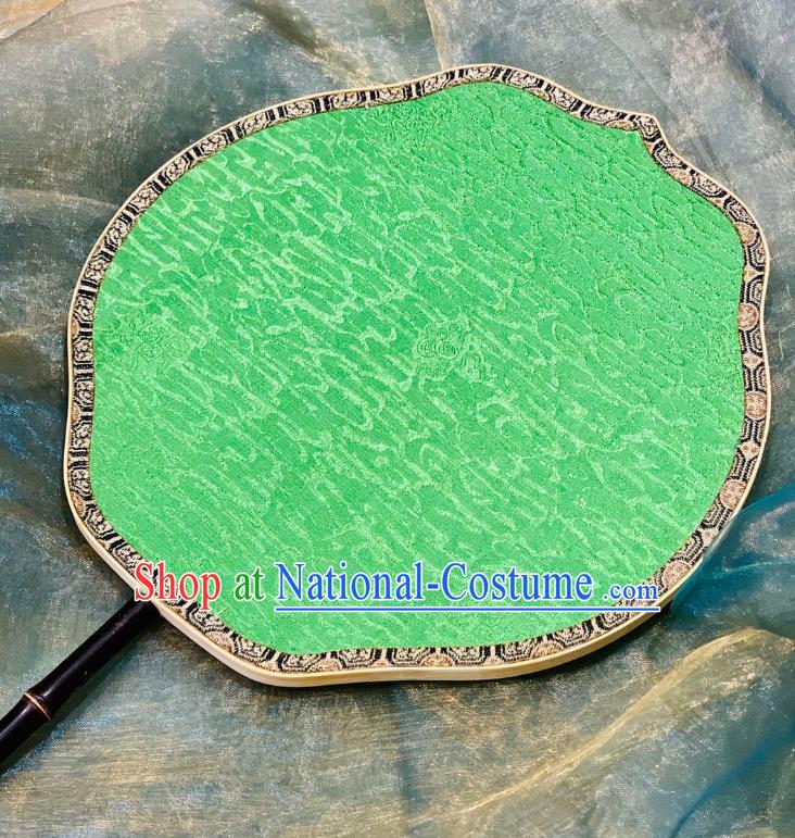 Chinese Classical Bride Green Silk Fan Ancient Song Dynasty Wedding Palace Fans