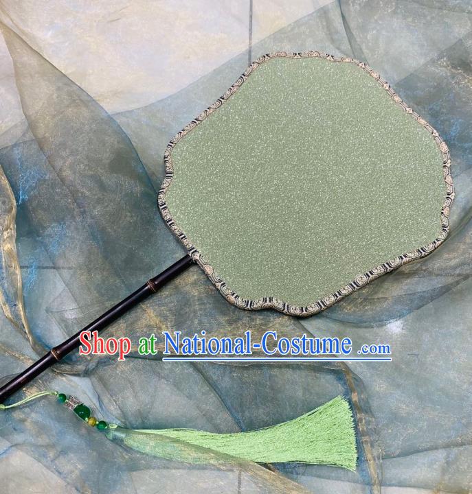 Chinese Classical Ancient Hanfu Green Silk Fan Song Dynasty Imperial Concubine Palace Fans