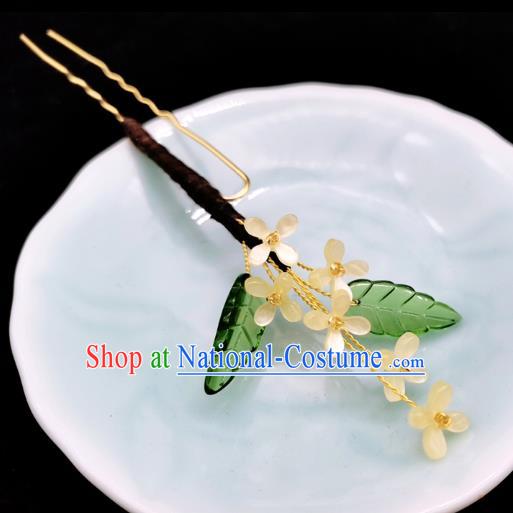 Chinese Classical Fragrans Hair Stick Handmade Hanfu Hair Accessories Ancient Song Dynasty Court Flowers Hairpins