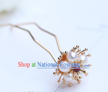 Chinese Classical Palace Garnet Hair Stick Handmade Hanfu Hair Accessories Ancient Qing Dynasty Princess Little Plum Hairpins