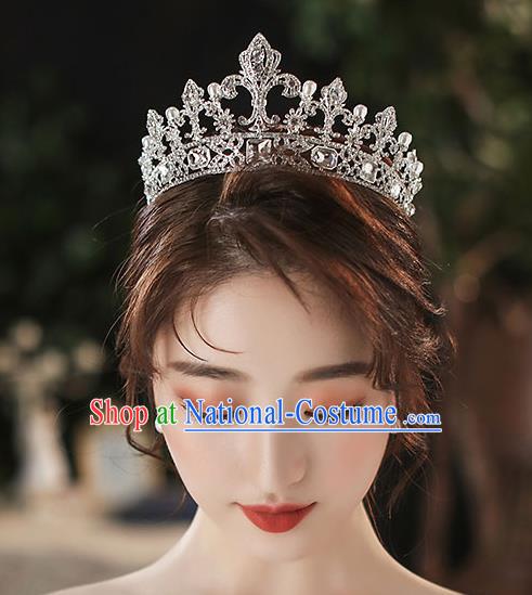 Handmade Baroque Bride Royal Crown Classical Jewelry Accessories European Princess Wedding Crystal Hair Accessories