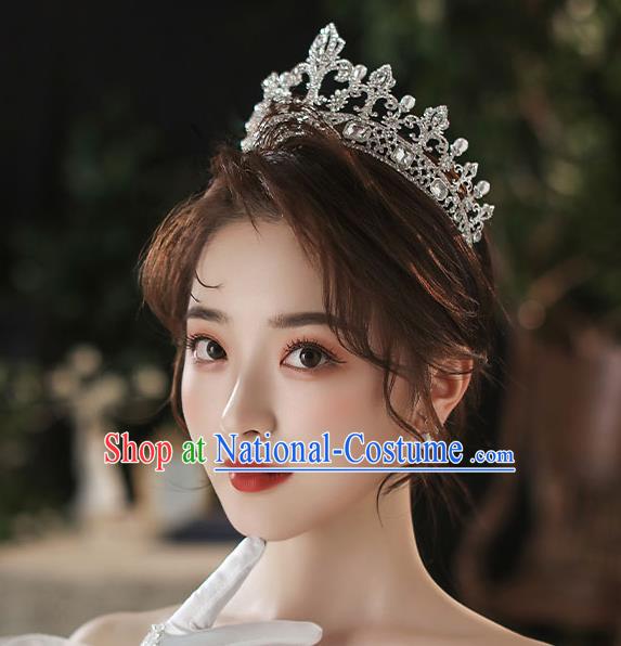 Handmade Baroque Bride Royal Crown Classical Jewelry Accessories European Princess Wedding Crystal Hair Accessories