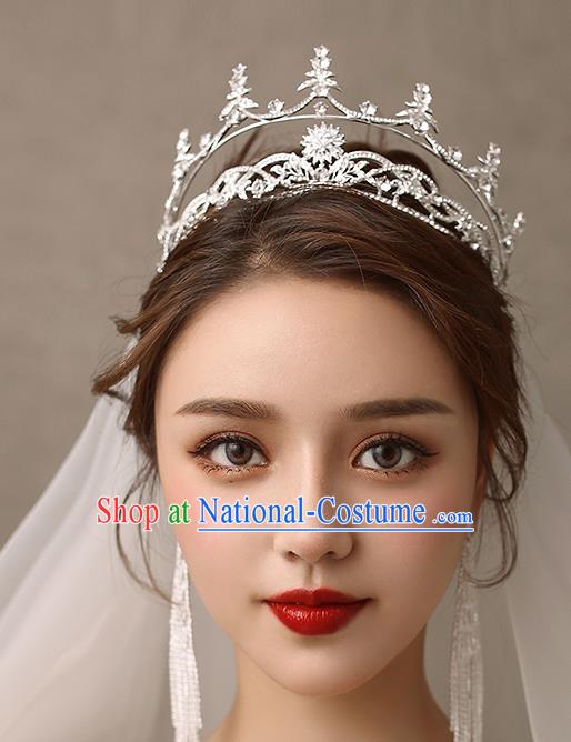 Handmade Baroque Crystal Royal Crown Classical Jewelry Accessories European Princess Wedding Bride Hair Accessories