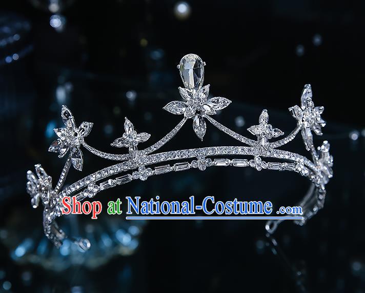 Handmade Baroque Royal Crown Classical Jewelry Accessories European Princess Wedding Bride Crystal Hair Accessories