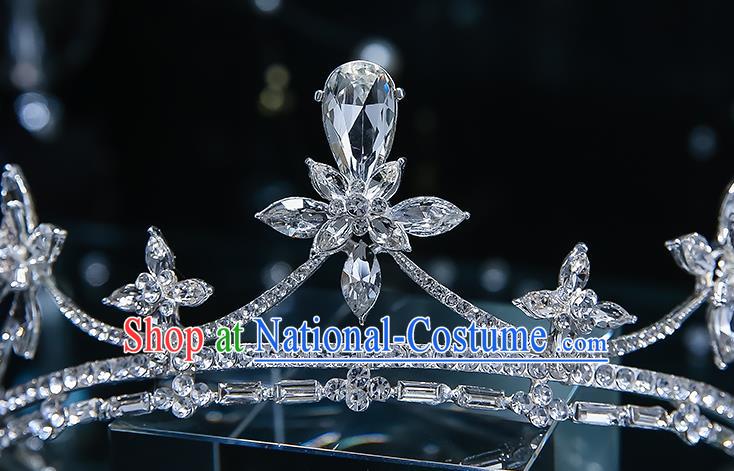 Handmade Baroque Royal Crown Classical Jewelry Accessories European Princess Wedding Bride Crystal Hair Accessories