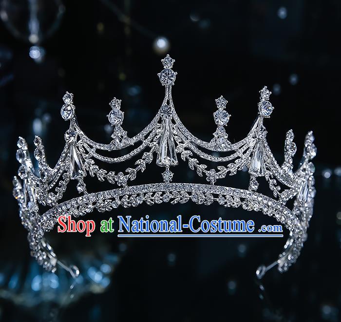 Handmade Baroque Hair Accessories Classical Jewelry Accessories European Princess Wedding Bride Crystal Royal Crown